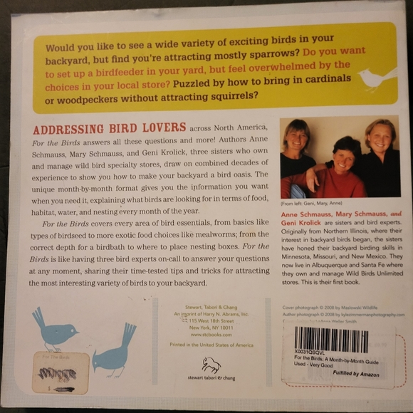 For The Birds: A Month by Month Guide to Attracting Birds to Your Backyard. Used - Picture 10 of 10